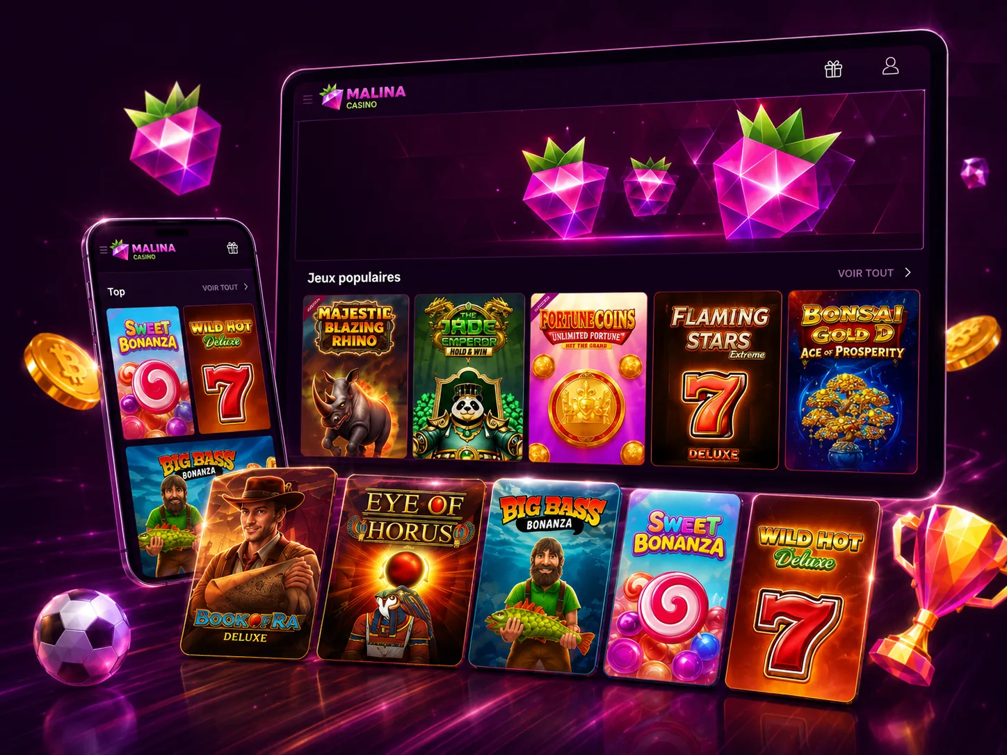 Malina Casino popular games lobby